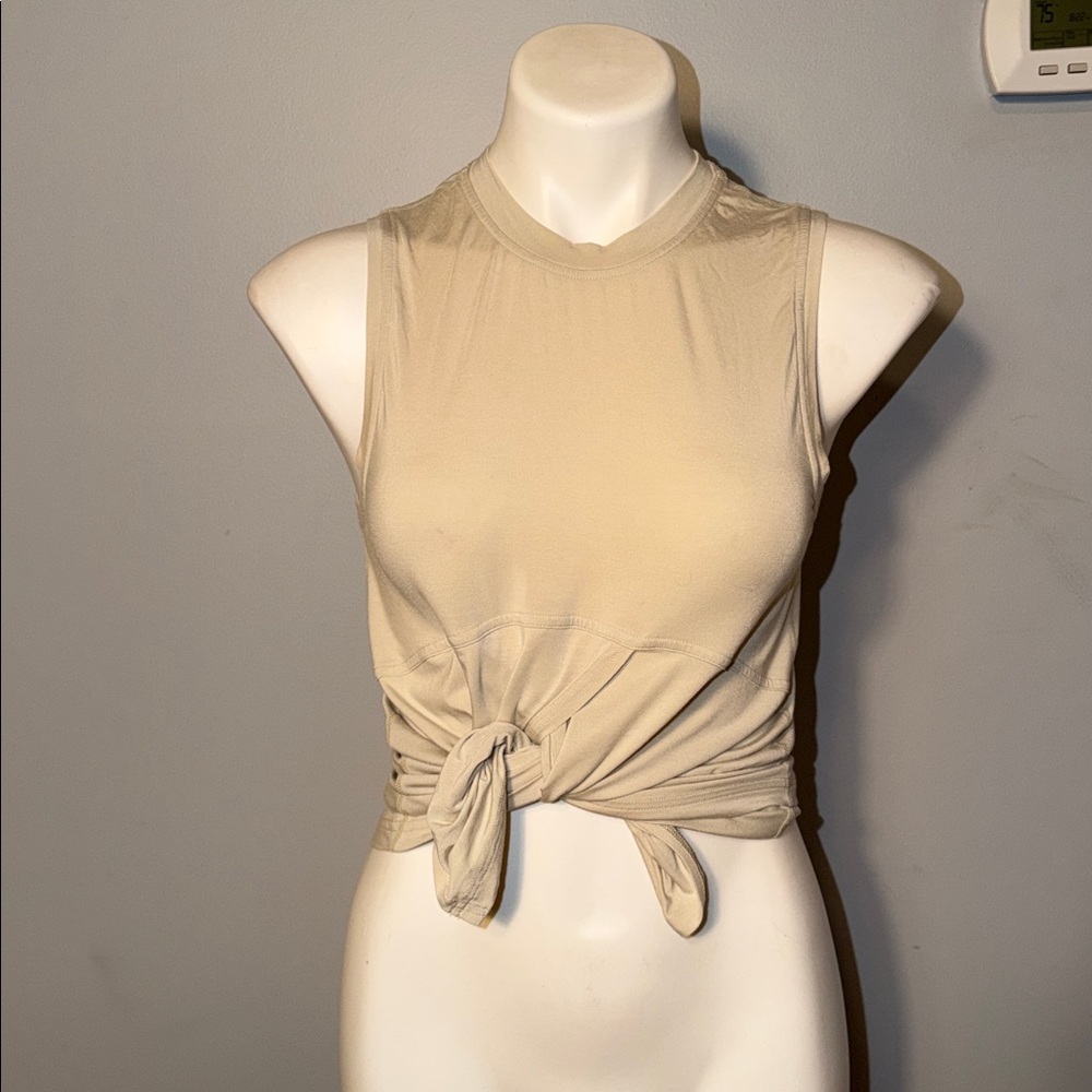 Lululemon Modal-Silk Blend Tie-Front Yoga Tank Top. Small.